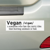 vegaandefinitie wit bumpersticker (Op auto)