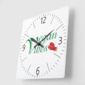 Vegaanse viben vierkante klok (Hoek)