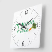 Vegaanse viben vierkante klok (Hoek)