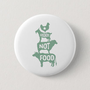 vegaanvegetariër voedsel veganfood biologisch ronde button 5,7 cm