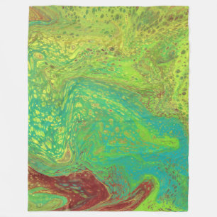 Vegabond Dreams 1 Unieke Groene Worpdeken Fleece Deken