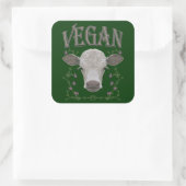 VEGAN - */* 25 VIERKANTE STICKER (Tas)