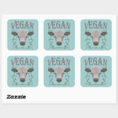 VEGAN - */* 3 VIERKANTE STICKER (Vel)