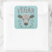 VEGAN - */* 3 VIERKANTE STICKER (Tas)