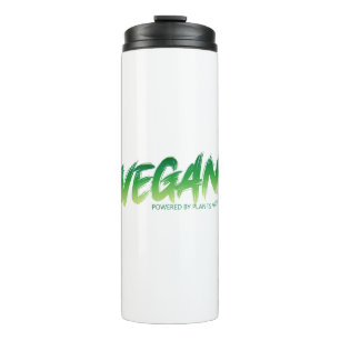 Vegan - aangedreven door planten thermosbeker