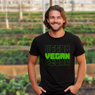 Vegan Activism Mannen's Zwart en Groen T-shirt
