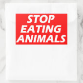 Vegan | Activisme Stickers | Bespaar de dieren (Tas)