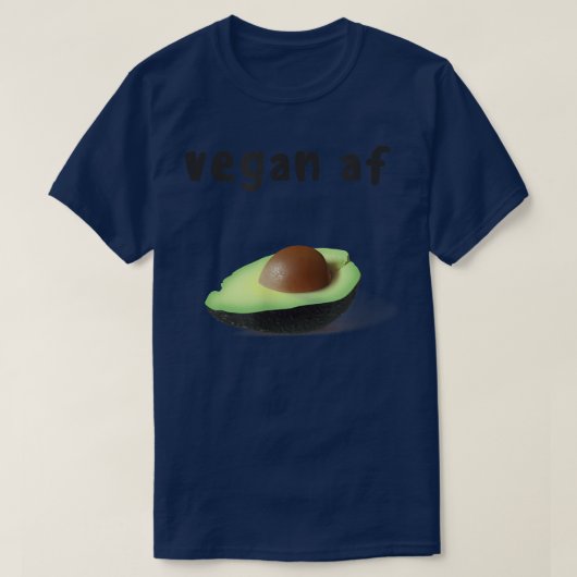 Vegan AF Avocado Funny T-shirt (Design voorkant)