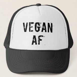 Vegan AF Funny Black Drukte Gym Trucker Pet