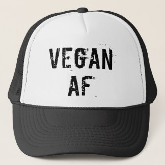 Vegan AF Funny Black Drukte Gym Trucker Pet