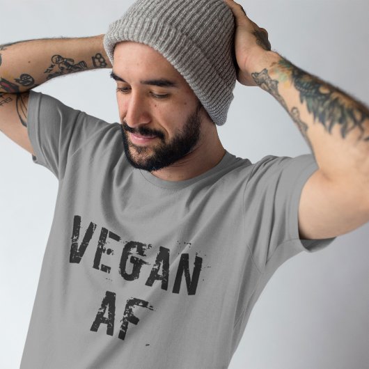 Vegan AF Funny Dark Gray T-shirt