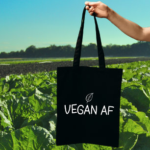 Vegan AF, minimalistisch Leaf Tote Bag