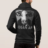 Vegan AF Pop Art Hoodie in Black and White (Achterkant)