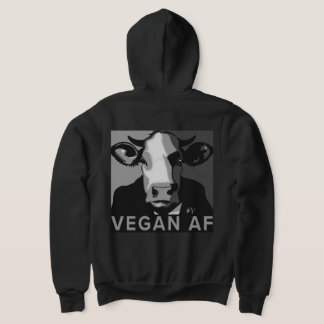Vegan AF Pop Art-trui in Zwart en Wit Hoodie