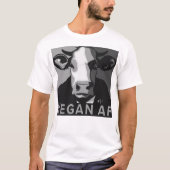 Vegan AF Pop Art Tshirt in zwart-wit (Voorkant)