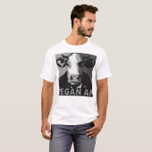 Vegan AF Pop Art Tshirt in zwart-wit (Voorkant volledig)