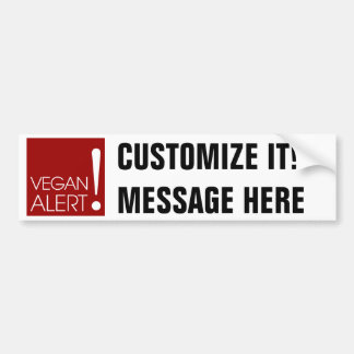 Vegan Alert.  Bumpersticker