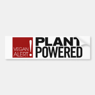 Vegan Alert. Plant Powered Bumpersticker