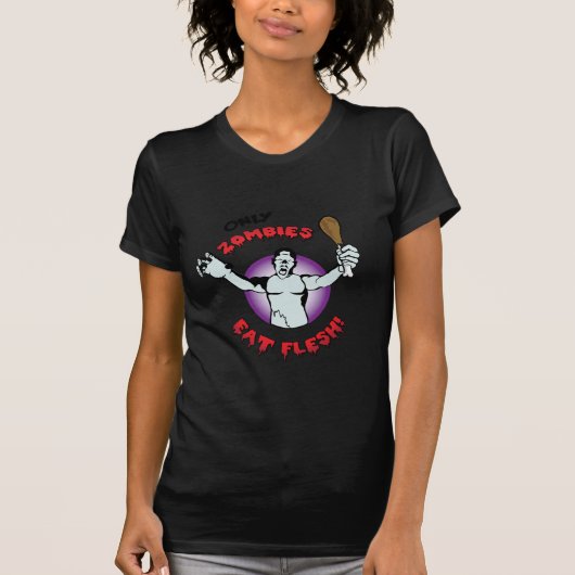 Vegan: Alleen Zombies Eat Flesh T-shirt (Voorkant)