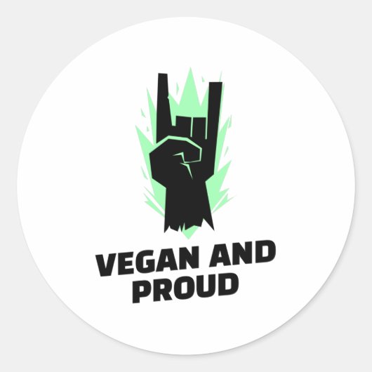 Vegan and Proud - Vegan-activisten Ronde Sticker (Voorkant)