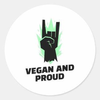 Vegan and Proud - Vegan-activisten Ronde Sticker
