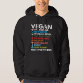 Vegan Animal Rights Protect Earth Health Planet Hoodie (Voorkant)