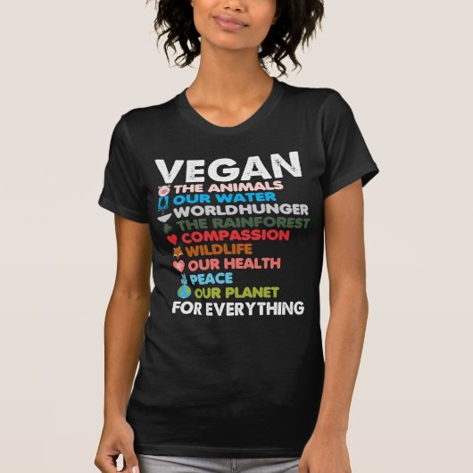 Vegan Animal Rights Protect Earth Health Planet T-shirt (Voorkant)