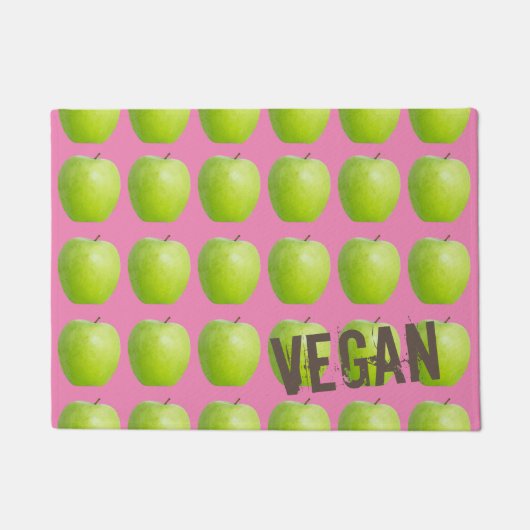 Vegan Apple Pattern for Vegetarian Fruit lover Deurmat (Voorkant)