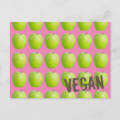 Vegan Apple Pattern for Vegetarian Fruit lover Feestdagenkaart (Voorkant)