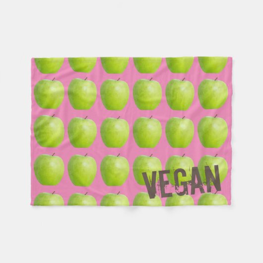 Vegan Apple Pattern for Vegetarian Fruit lover Fleece Deken (Voorkant (Horizontaal))
