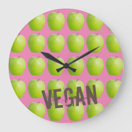 Vegan Apple Pattern for Vegetarian Fruit lover Grote Klok