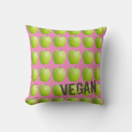 Vegan Apple Pattern for Vegetarian Fruit lover Kussen