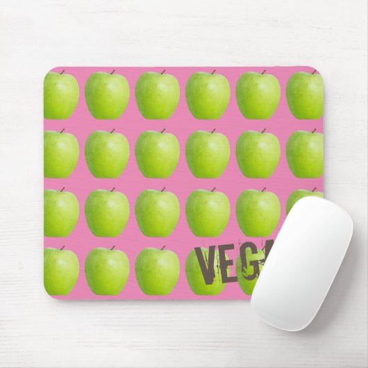Vegan Apple Pattern for Vegetarian Fruit lover Muismat (Met muis)