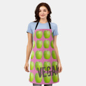 Vegan Apple Pattern for Vegetarian Fruit lover Schort (Gedragen)