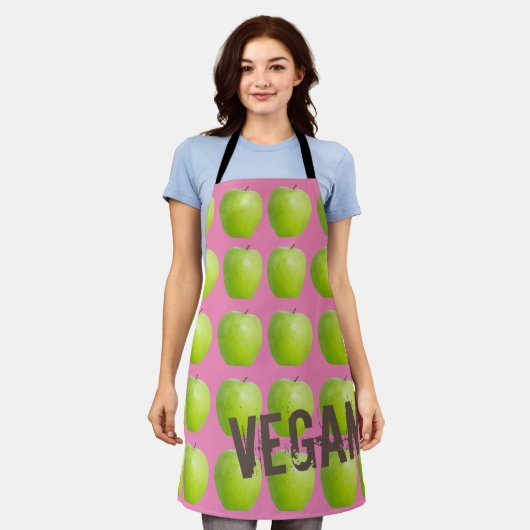 Vegan Apple Pattern for Vegetarian Fruit lover Schort (Gedragen)