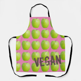 Vegan Apple Pattern for Vegetarian Fruit lover Schort