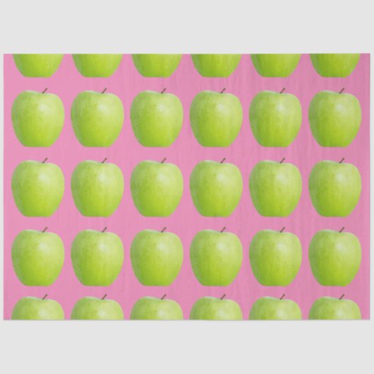 Vegan Apple Pattern for Vegetarian Fruit lover Tissuepapier (Voorkant)