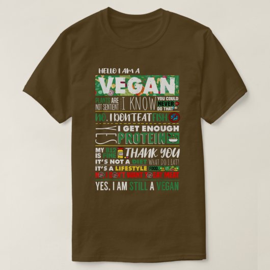 Vegan Athlete Vegetable Veggies Lover Plant Based  T-shirt (Design voorkant)