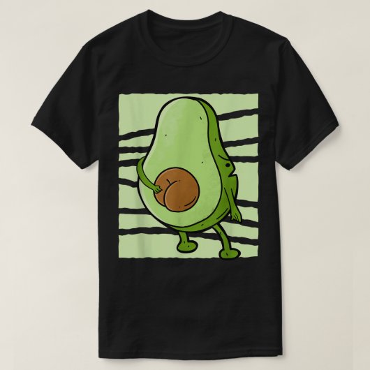 Vegan avocado butt Fleitarian Vegetarian T-shirt (Design voorkant)