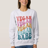 Vegan Babe Pastel Groovy groenten liefhebber Trui (Voorkant)