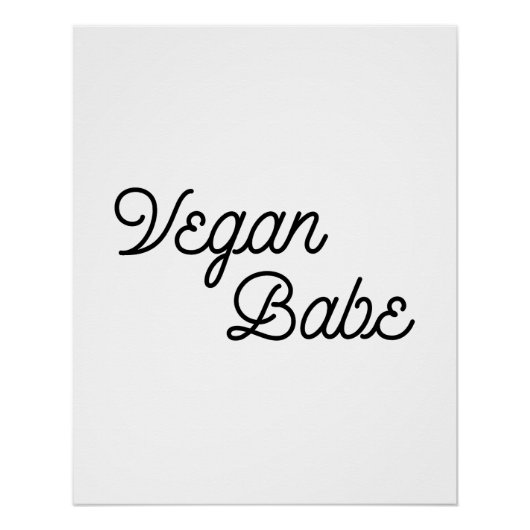 Vegan Babe Perfect Poster (Voorkant)