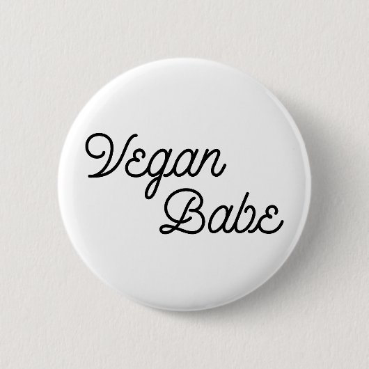 Vegan Babe Ronde Button 5,7 Cm (Voorkant)