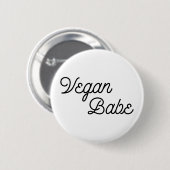 Vegan Babe Ronde Button 5,7 Cm (Voorkant /achterkant)