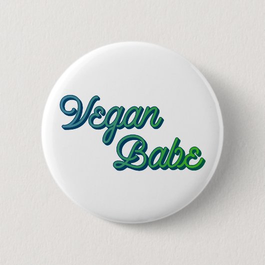 Vegan Babe Ronde Button 5,7 Cm (Voorkant)