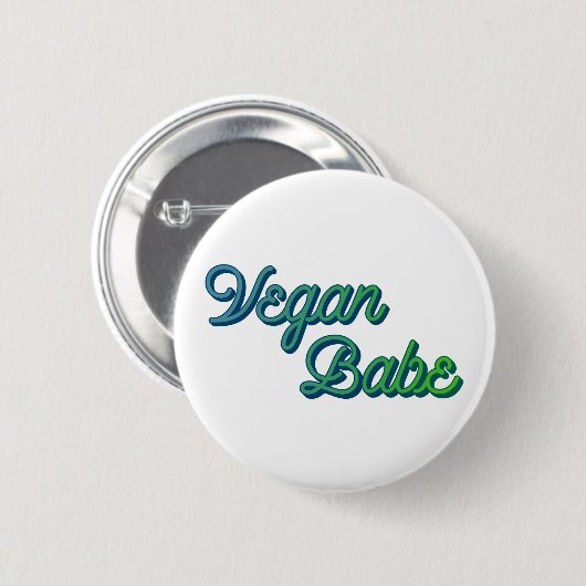 Vegan Babe Ronde Button 5,7 Cm (Voorkant /achterkant)