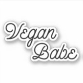 Vegan Babe Sticker (Voorkant)