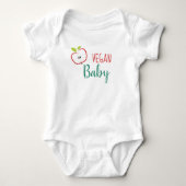Vegan Baby Cute Apple Romper (Voorkant)