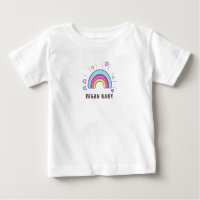 Vegan Baby T-Shirt - Regenboog en hart - 0-24 maan