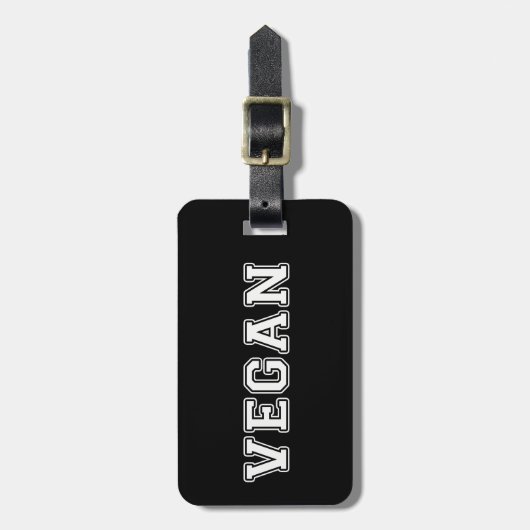 Vegan Bagagelabel (Voorkant verticaal)