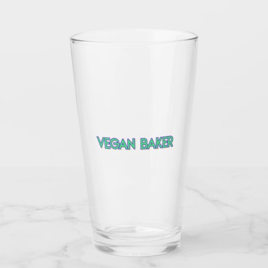 Vegan Baker Glass Cup Glas (Voorkant)